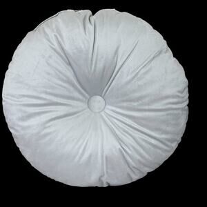 IKEA KRANSBORRE Round Light Gray Velvet 16" Pillow